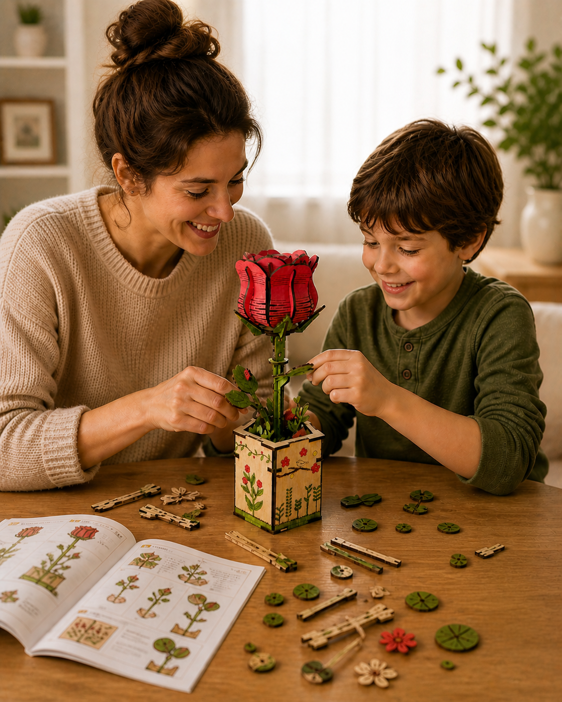 Rose Éternelle - construction en bois à assembler et peindre soi-même