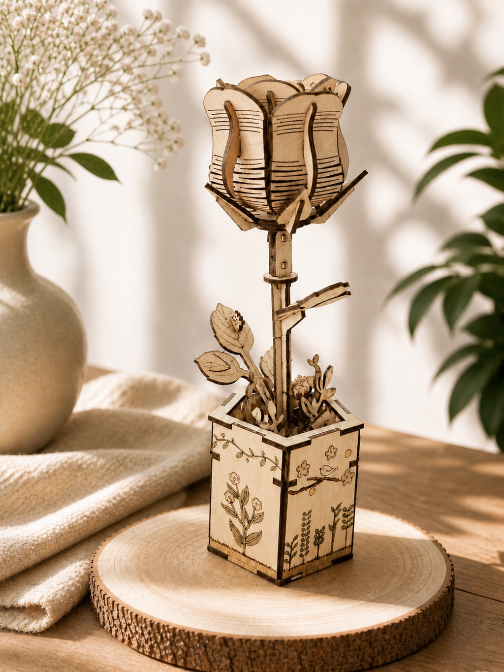 Rose Éternelle - construction en bois à assembler et peindre soi-même